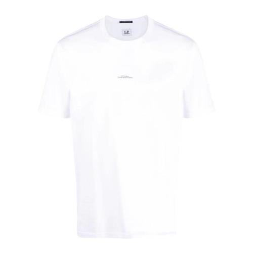 C.p. Company Vit T-shirt med Logotryck White, Herr