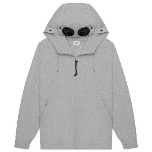 C.p. Company Stilfull Zip Through Goggle Hoodie Gray, Herr