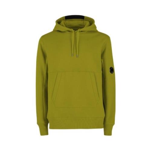 C.p. Company Diagonal Raised Fleece Hoodie Grön Moss Green, Herr