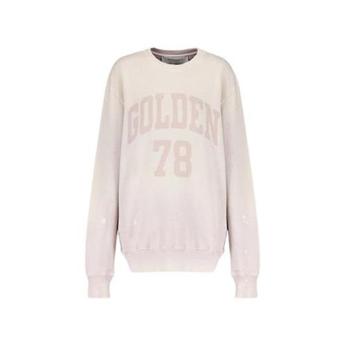 Golden Goose Ljusrosa Sweatshirt med Dubbel Stjärna Pink, Dam