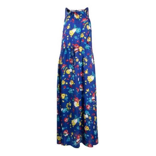 Love Moschino Daglig Maxi Klänning Blue, Dam