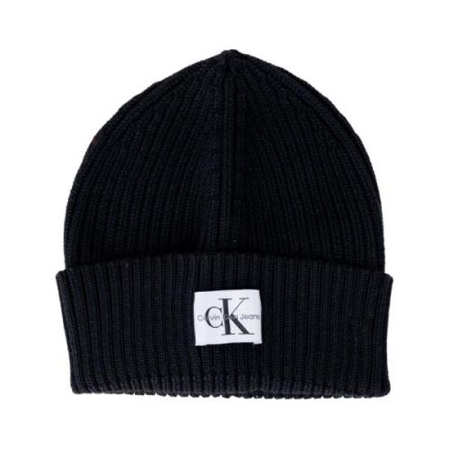 Calvin Klein Jeans Monogram Beanie - Damkollektion Black, Dam