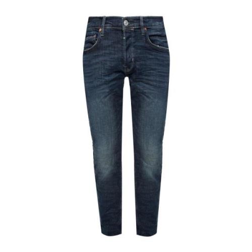 AllSaints Rex Raw Edge Jeans Blue, Herr