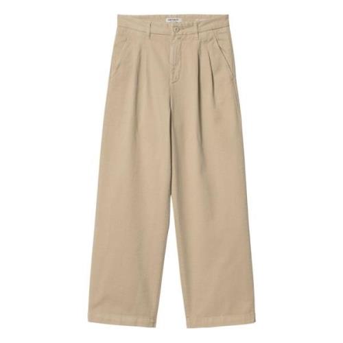 Carhartt Wip Byxor W Cara - Wall (färgat plagg) Beige, Herr