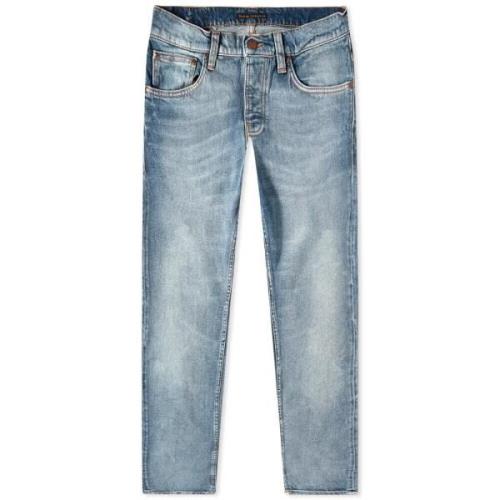 Nudie Jeans Slitna Sonic Grim Tim Jeans Blue, Herr