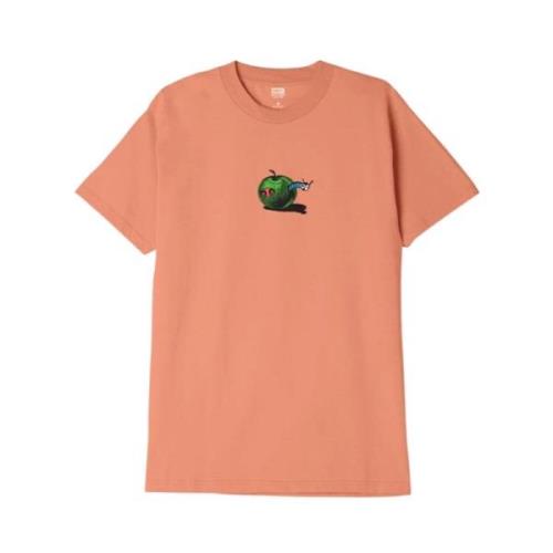 Obey Klassisk Apple Worm Tee Orange, Herr