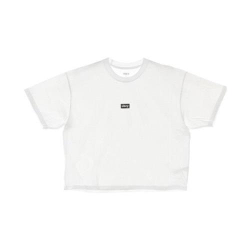 Obey Custom Crop Tee - Streetwear Kollektion White, Dam