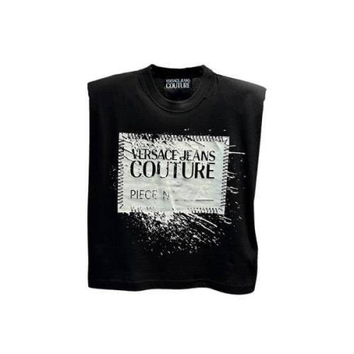 Versace Jeans Couture Snygg Svart Ärmlös Topp Black, Dam