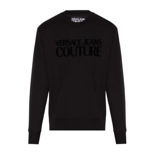 Versace Jeans Couture Sweatshirt med logotyp Black, Herr