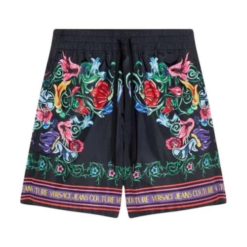 Versace Jeans Couture V-Emblem Garden Print Shorts Black, Herr