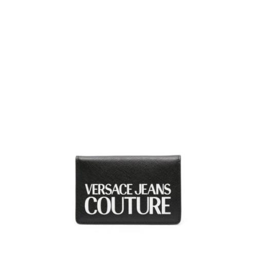 Versace Jeans Couture Svarta Plånböcker - Stilfull Design Black, Herr