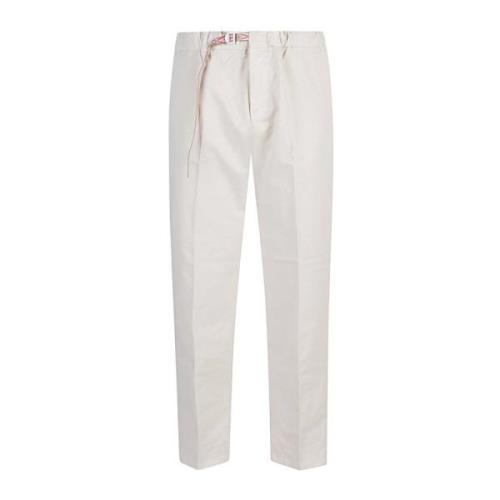 White Sand Cropped Trousers Beige, Dam