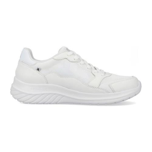 Rieker Bekväma vita textil sneakers White, Herr