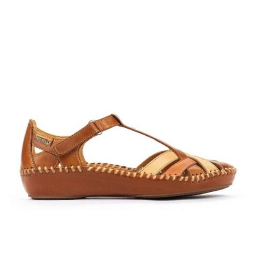 Pikolinos Vallarta Dam Sandal - Flexibel och Justerbar Brown, Dam