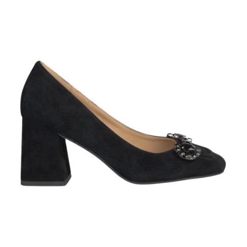 Alma EN Pena Eleganta pumps med fyrkantig klack och stigbygelrem Black...