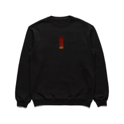 Maharishi Broderad Crew Sweatshirt Black, Herr