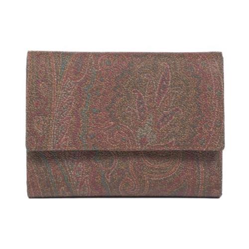 Etro Paisley Tyg Dam Plånbok Brown, Dam