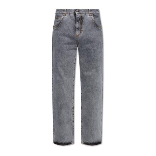 Etro Straight leg jeans Gray, Herr