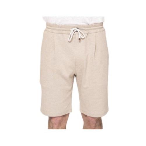 Brunello Cucinelli Beige Bermuda Shorts med avslappnad passform Beige,...