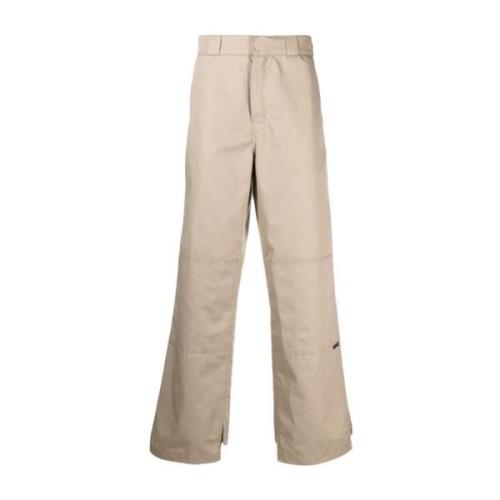 Palm Angels Beige Chino Byxor med Hög Midja Beige, Herr