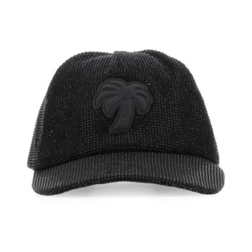 Palm Angels Glam Baseball Cap Black, Dam