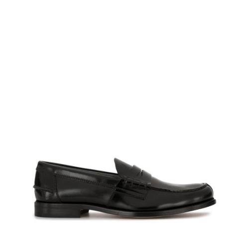 Tod's Svarta läderloafers för män Black, Herr