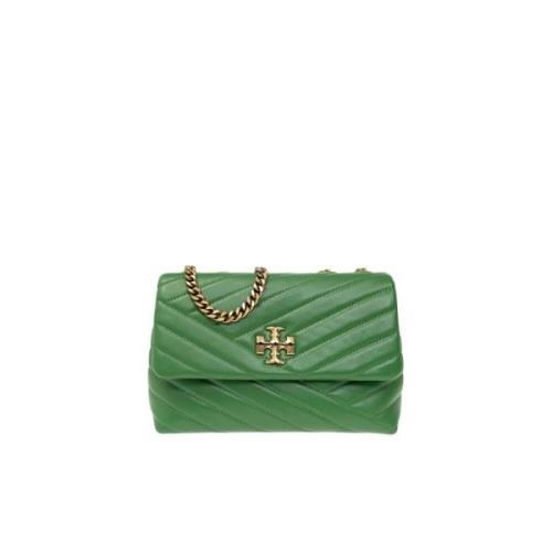 Tory Burch Vadderad axelväska Kira Small Green, Dam