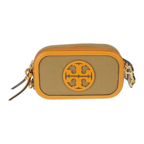 Tory Burch Miller Canvas Mini Crossbody Väska Brown, Dam