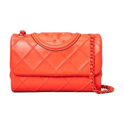 Tory Burch Liten Fleming Mjuk Axelväska Red, Dam