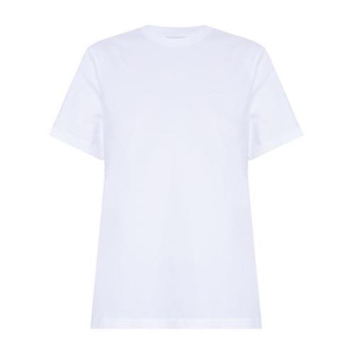 Tory Burch T-shirt med logotyp White, Dam