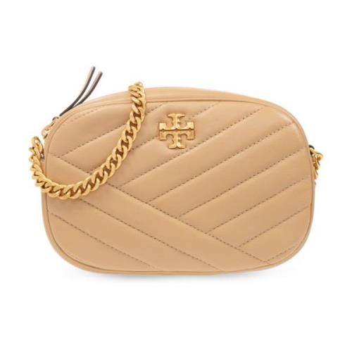 Tory Burch ‘Kira Chevron Camera’ axelväska Beige, Dam