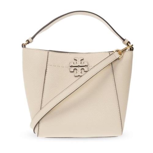 Tory Burch McGraw Liten axelväska Beige, Dam