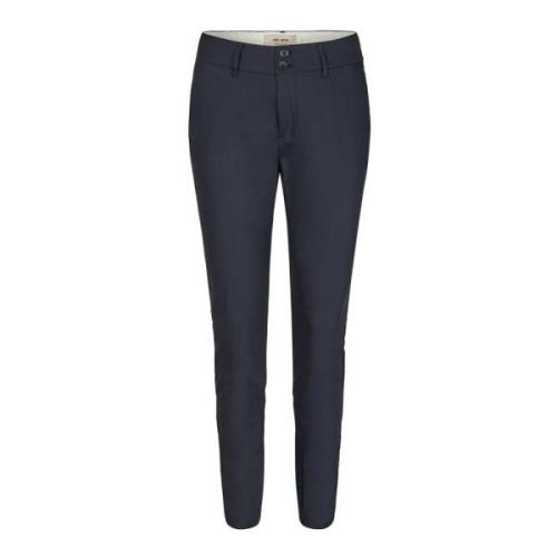 MOS Mosh Marinblå Night Pants med Ribbed Hems Blue, Dam