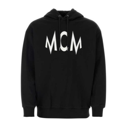 MCM Svart bomullsweatshirt - Klassisk stil Black, Herr