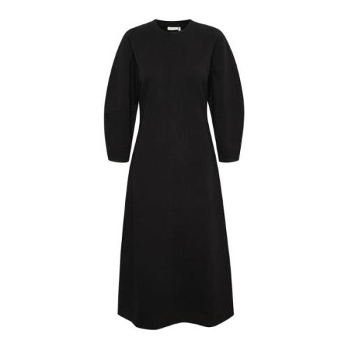 InWear ALM Marviniw Svart Midi Klänning Black, Dam