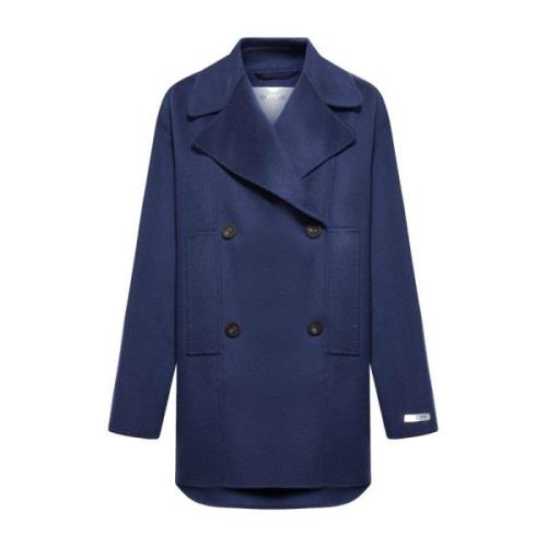 Sportmax Single-Breasted Coats Blue, Dam