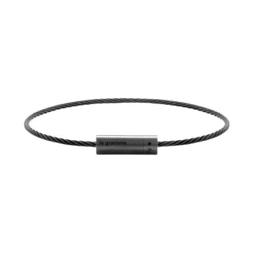 Le Gramme Bracelets Black, Herr