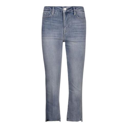 Frame Cropped Bootcut Jeans Blue, Dam