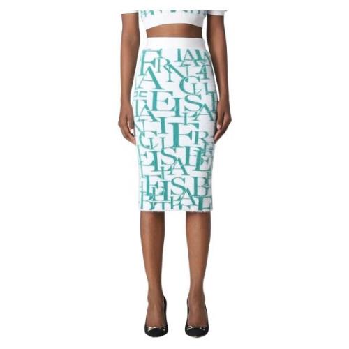 Elisabetta Franchi Pencil Skirts Green, Dam