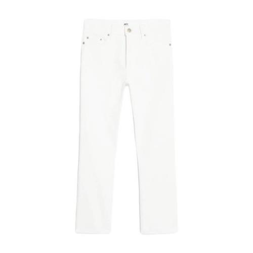 Ami Paris Stiliga Cropped Jeans White, Dam