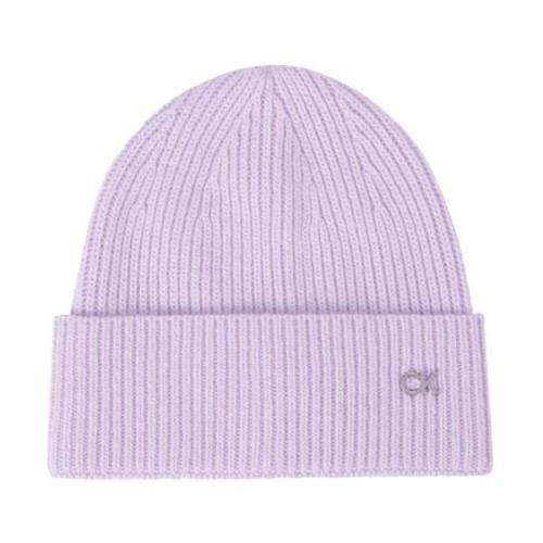 Calvin Klein Lila Re-Lo Mix Beanie Purple, Dam