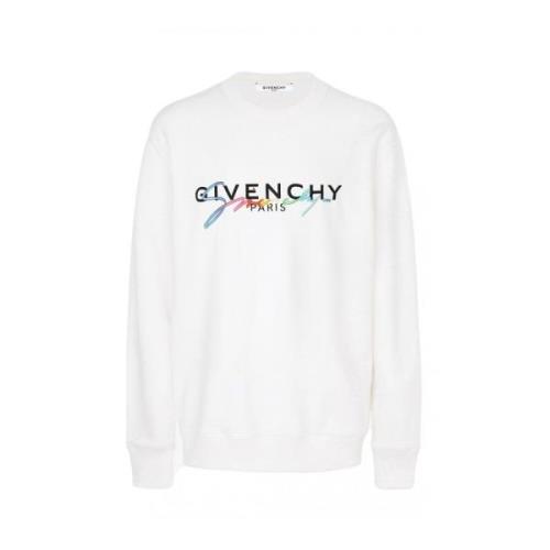 Givenchy Broderad Logo Sweatshirt White, Dam