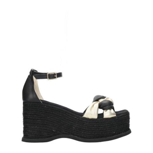 Espadrilles Sandaler Black, Dam