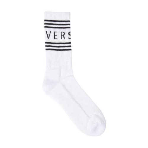 Versace Vintage Logo Sportsstrumpor från 90-talet White, Unisex