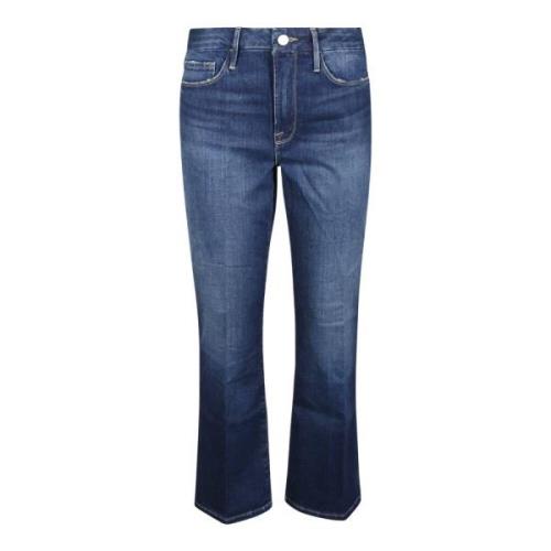 Frame Le Crop Mini stövlar Biologisk nedbrytbara jeans Blue, Dam