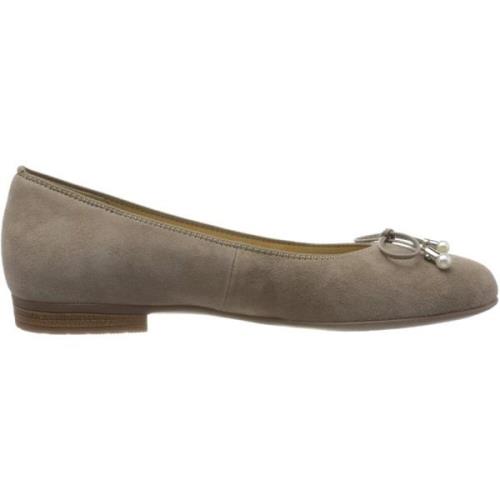 ara Mångsidiga Ballerinaskor - taupe mocka Beige, Dam