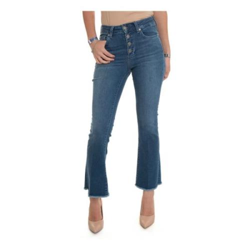 Liu Jo Retro Flared Denim Jeans Blue, Dam