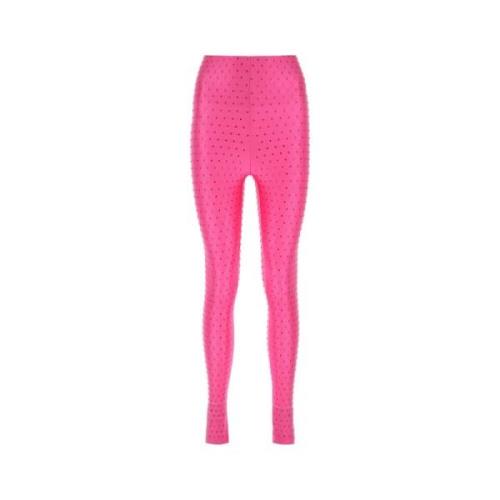 Andamane Utsmyckade stretch nylon leggings Pink, Dam