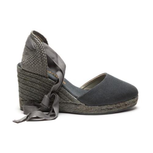 Espadrilles Feminine Wedges för modeframåt kvinnor Gray, Dam