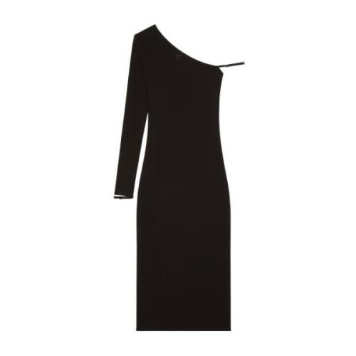 Courrèges Svarta Off-Shoulder Klänningar Black, Dam